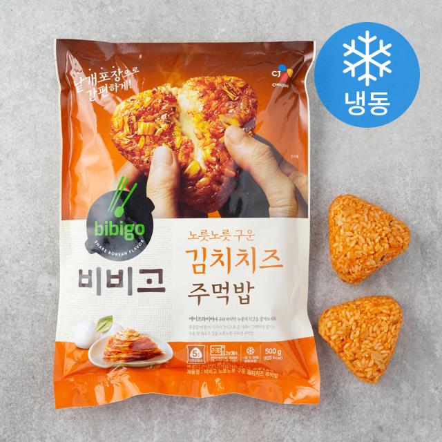 비비고 노릇노릇 구워낸 주먹밥 김치치즈볶음밥 (냉동), 500g, 1개