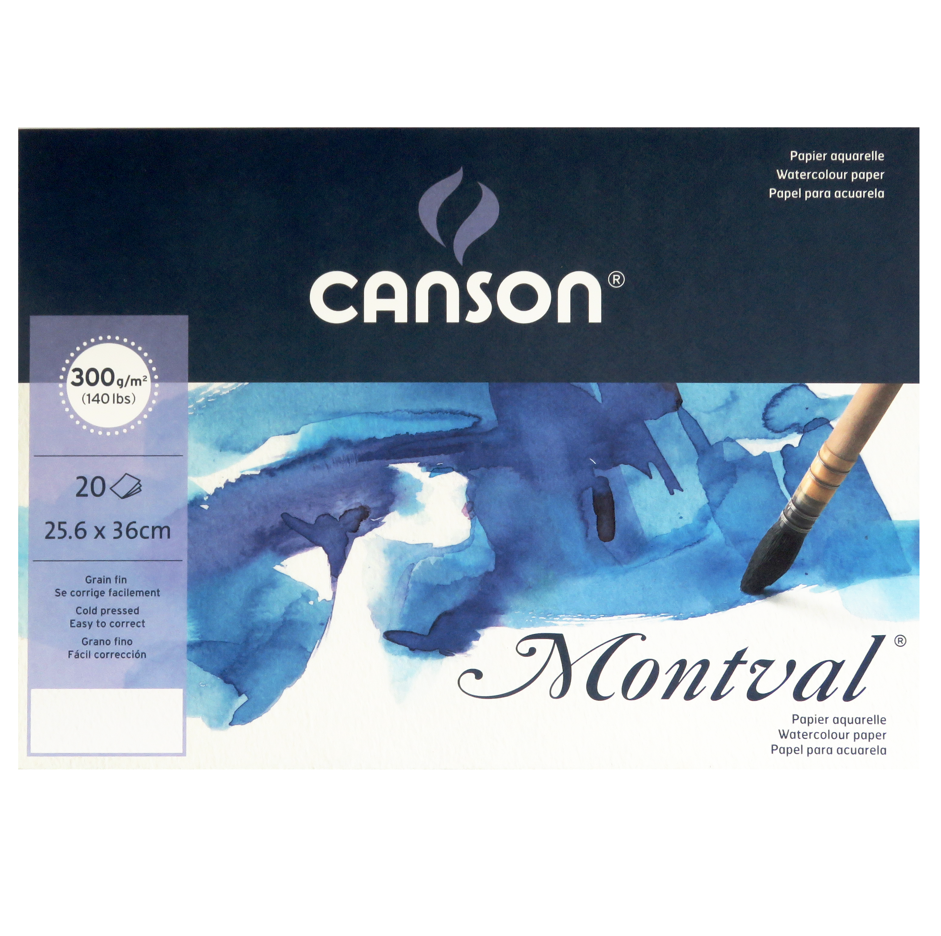 캔손 몽발 수채패드 300g, 단일 색상, 25.6cm x 36cm