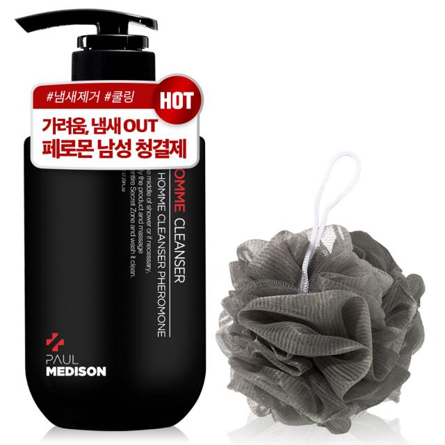 폴메디슨 옴므 쿨링 남성청결제 페로몬향 510ml + 샤워볼, 1세트