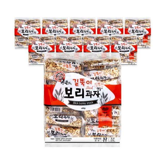 엉클팝 길쭉이 보리과자, 400g, 10개입