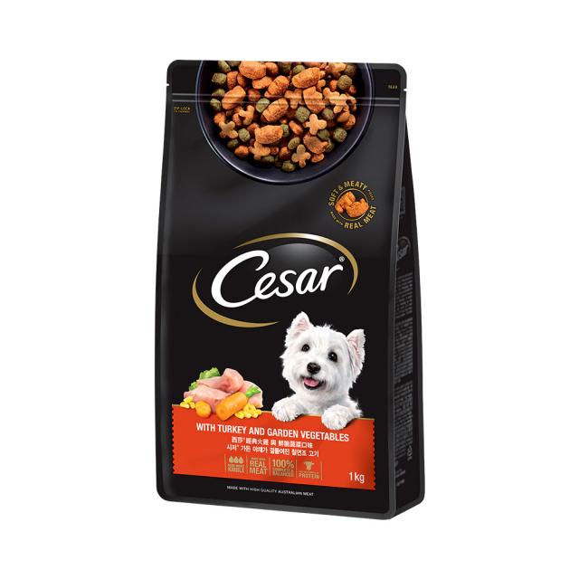 시저 칠면조 애견사료 1kg 1개
