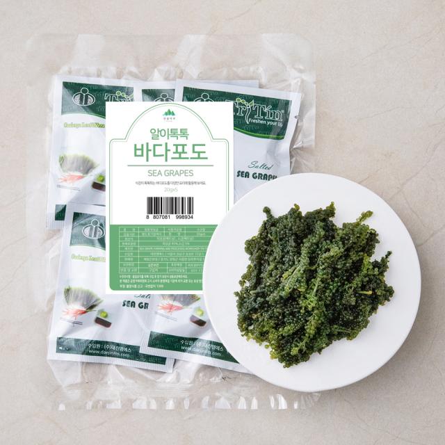 [로켓프레시] 산골어부 알이톡톡 바다포도, 100g(5개입), 1개