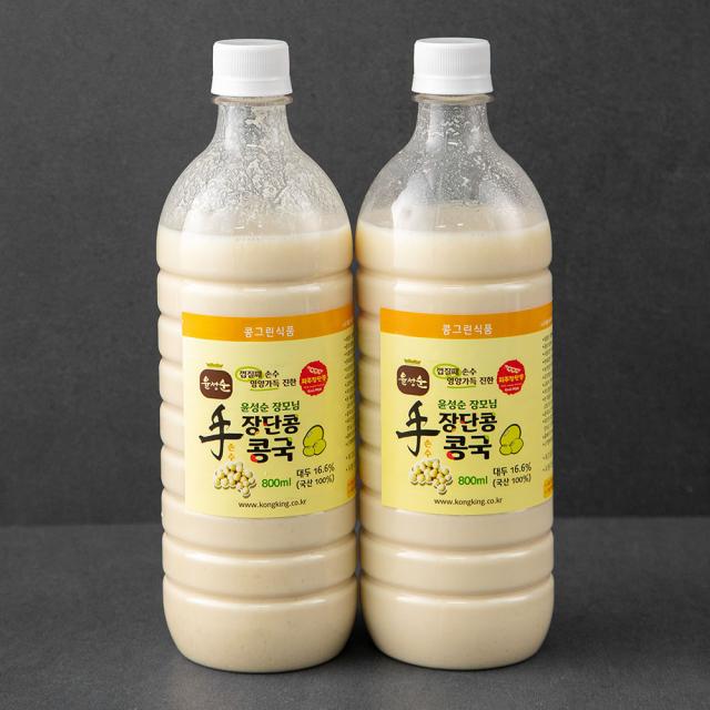 윤성순 껍질째 손수 갈아만든 아주진한 장단콩 콩국, 800ml, 2개