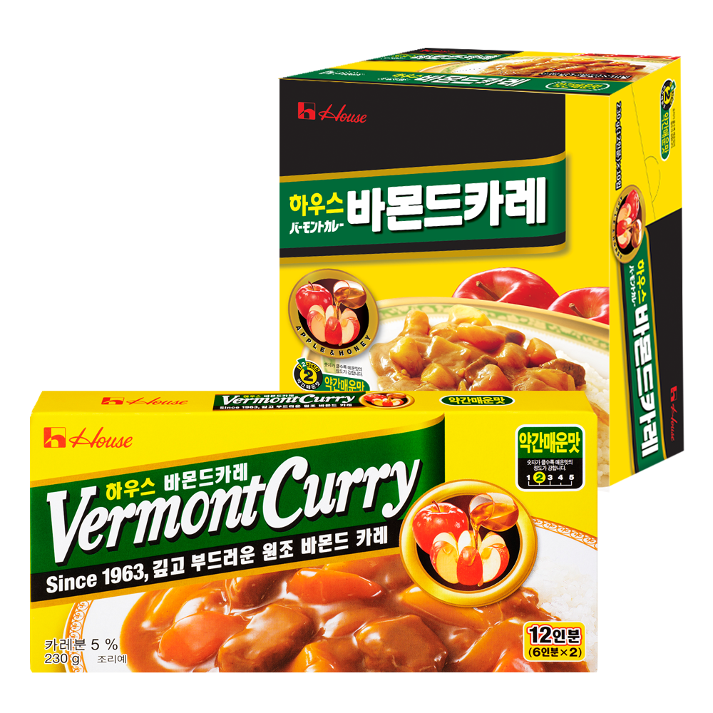 농심 하우스 바몬드카레 약간매운맛, 230g, 10개