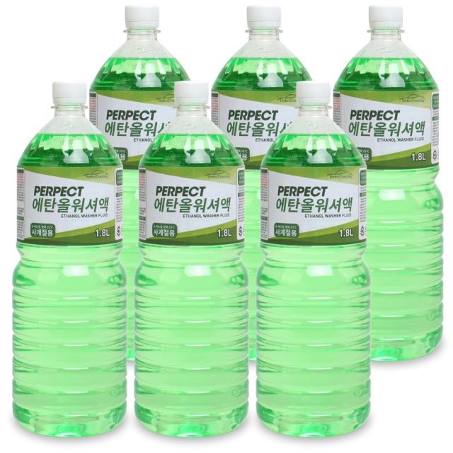 퍼펙트디테일링 에탄올 워셔액, 1.8L, 6개