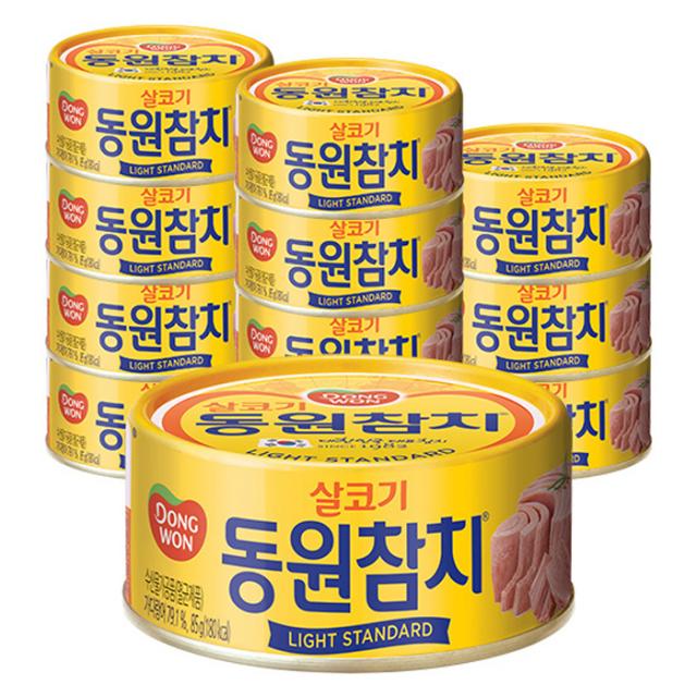 동원 라이트 스탠다드 참치 85g 12개