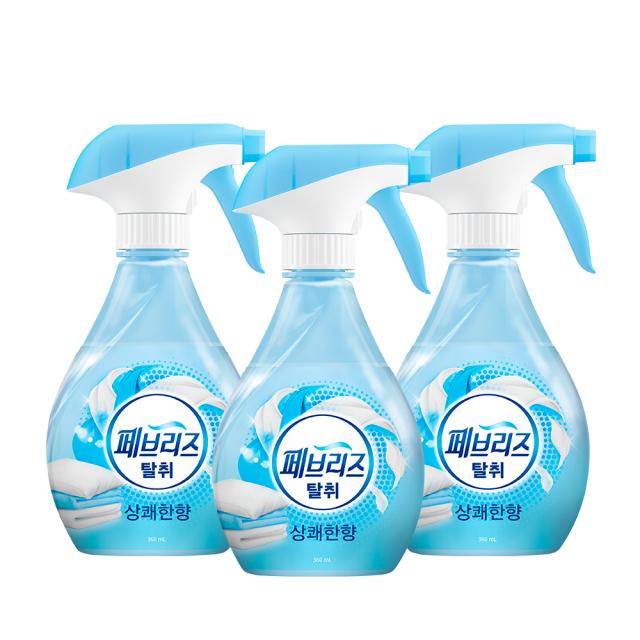 페브리즈 섬유탈취제 상쾌한향 본품, 360ml, 3개