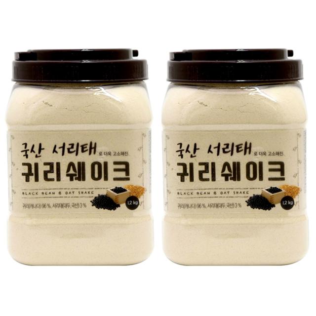 태광선식 국산서리태로 더욱 고소해진 귀리쉐이크, 2개, 1.2kg