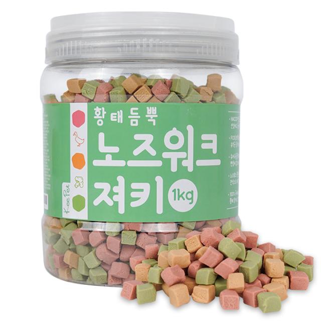 킵펫 황태듬뿍 노즈워크 강아지 져키 1kg, 황태, 1개입