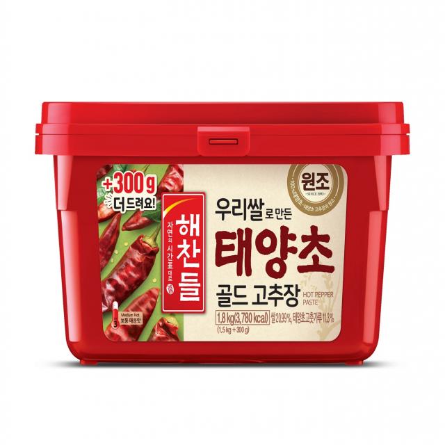 해찬들 우리쌀 태양초 골드 고추장 1.8kg 1개