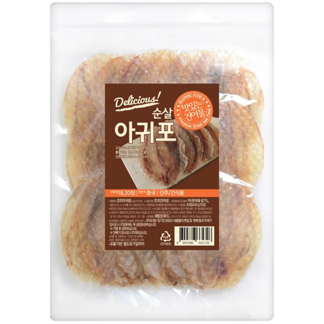 해맑은푸드 조미 순살 아귀포 대, 600g, 1개