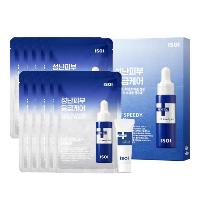 아이소이 아크니 닥터 1st 응급마스크 20ml x 10p + 스피디 젤크림 7ml, 1세트