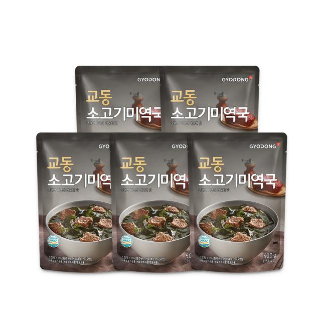 교동식품 소고기 미역국, 500g, 5개