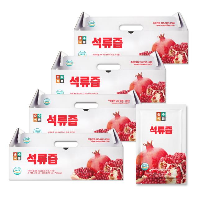 순수식품 석류즙, 70ml, 100포