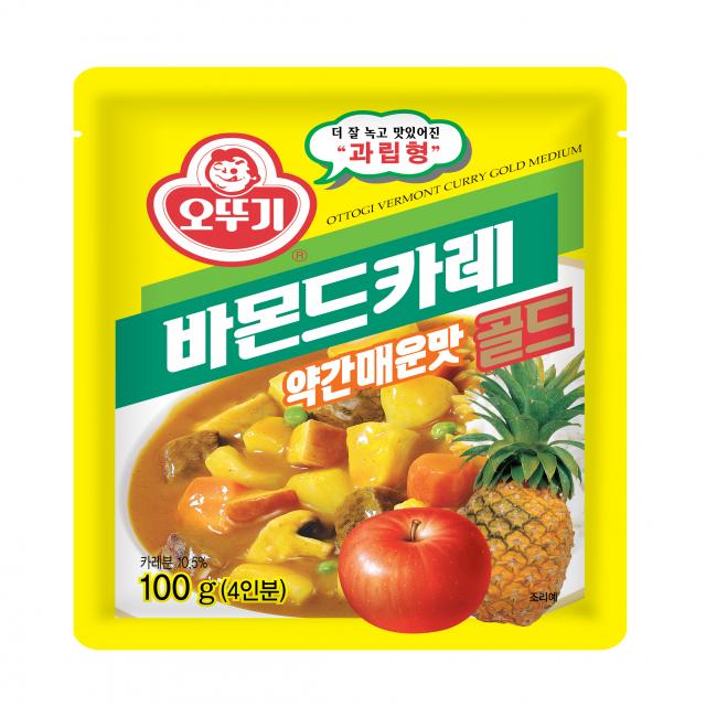 오뚜기 바몬드 카레 골드 약간매운맛 과립형, 100g, 1개