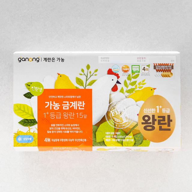 무항생제 인증 가농 금계란 1+등급 왕란, 1020g, 1개