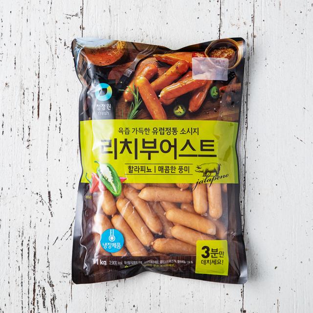 청정원 리치부어스트 할라피뇨 소시지 1kg 1개