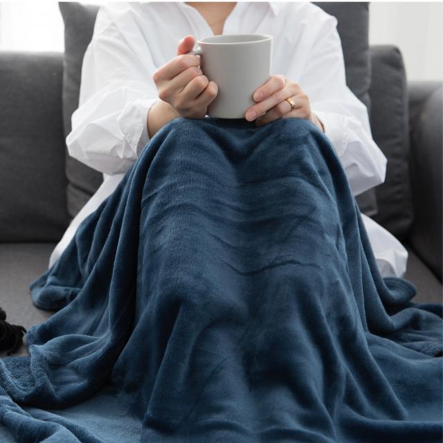 코멧 홈 극세사 담요 네이비