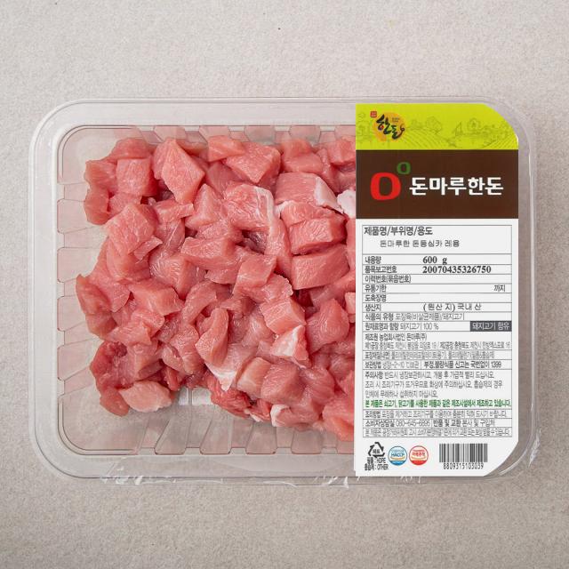 돈마루 한돈 등심 카레용 (냉장), 600g, 1개