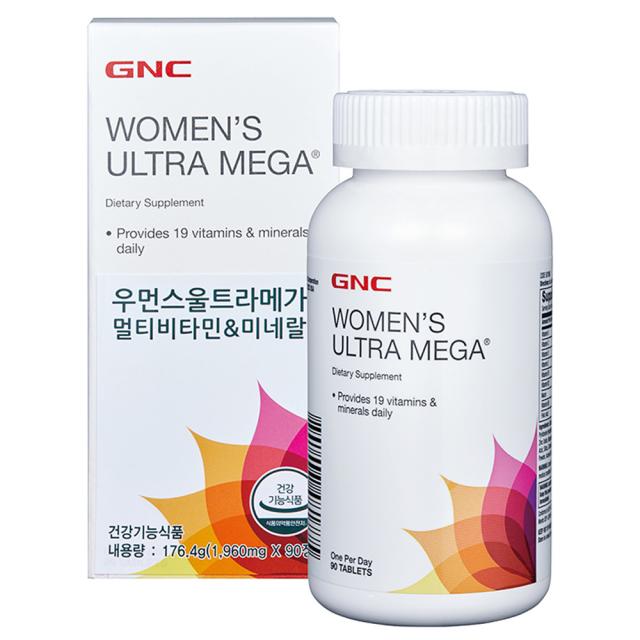 GNC 우먼스 울트라 메가 멀티 비타민앤 미네랄 90정, 1개