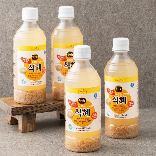 맑은 엿기름 16시간 윤성순 장모님 식혜, 430ml, 4개