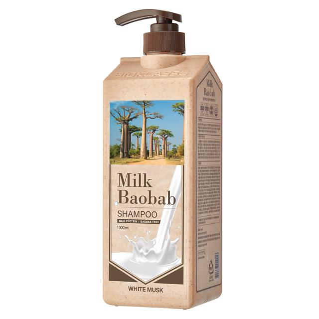 비오클라쎄 밀크바오밥 샴푸 화이트머스크향, 1000ml, 1개