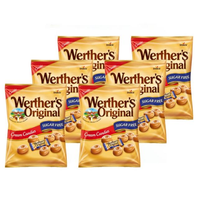 스톡 웨더스 오리지날 클래식 크림 무설탕 캔디, 70g, 6개