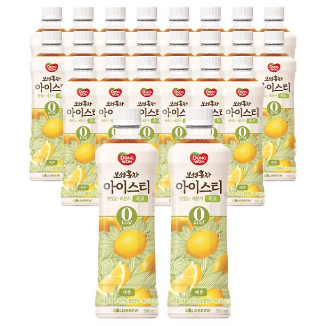 동원 보성홍차 아이스티 제로 레몬, 24개, 500ml