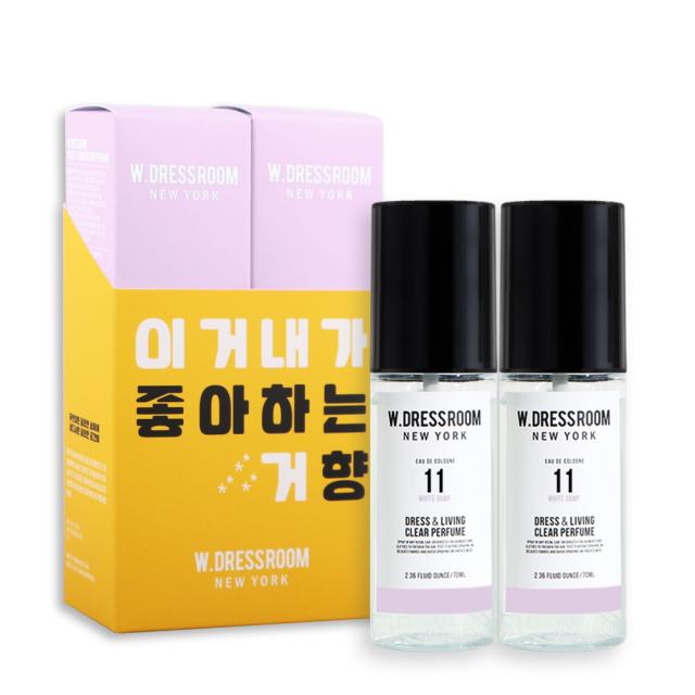 더블유드레스룸 드레스 And 리빙 클리어 퍼퓸 S2 70ml No 11 화이트 솝 2개입