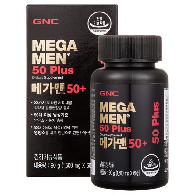 지앤씨 메가맨 50+ 멀티비타민, 90g, 1개