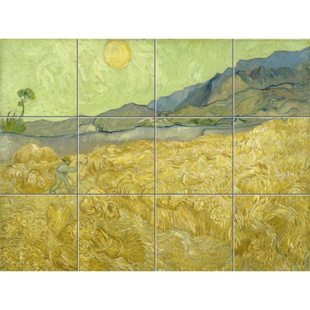 Landscape-496 빈센트 반 고흐-수확하는 농부 The Harvester 30 x 30 cm 12장, 혼합 색상, 1세트