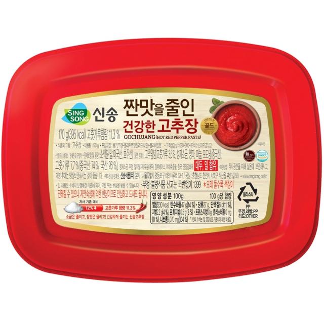 신송식품 짠맛을줄인 건강한 고추장, 170g, 1개