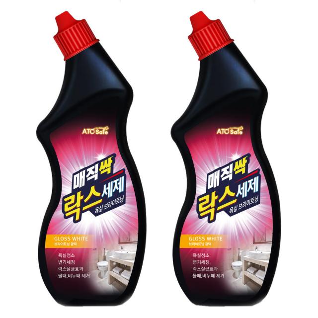 아토세이프 매직싹 겔타입 욕실 브라이트닝 락스세제, 750ml, 2개입