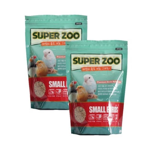 슈퍼주 소형새 사료, 600g, 2개입