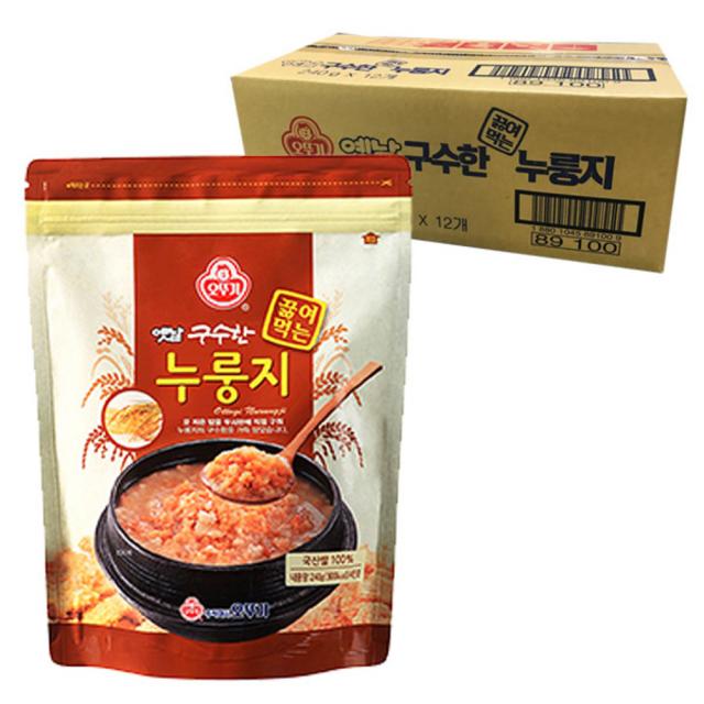 오뚜기 옛날 구수한 끓여먹는 누룽지 240g, 상세 설명 참조, 12개입