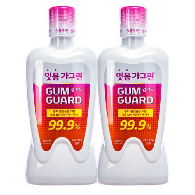 가그린 잇몸 검가드 구강청결제, 750ml, 2개