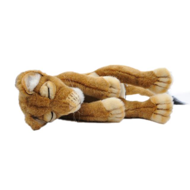 한사토이 동물인형 4705 잠자는 사자1 Sleeping Lion Cub, 13cm, 갈색