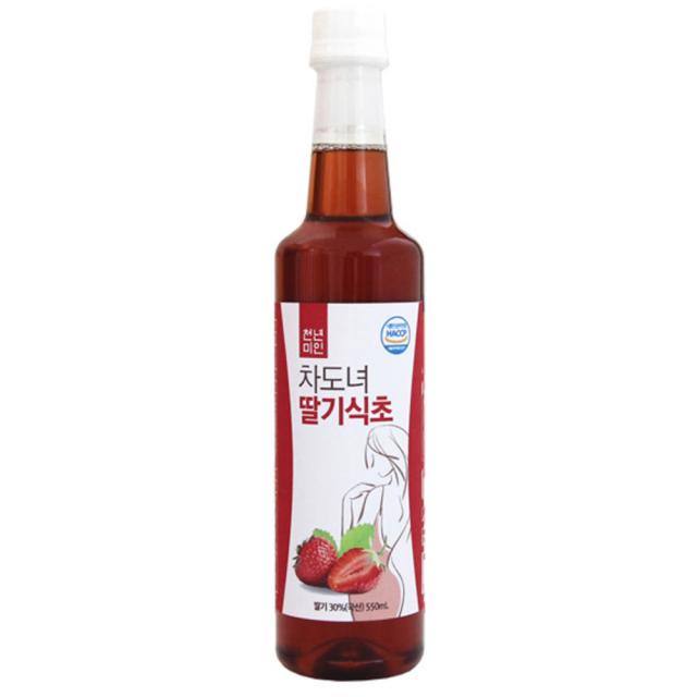 천년미인 차도녀 딸기식초, 550ml, 1개