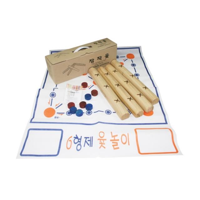 육형제바둑 고급 윷놀이 세트 장작윷 다, 혼합 색상