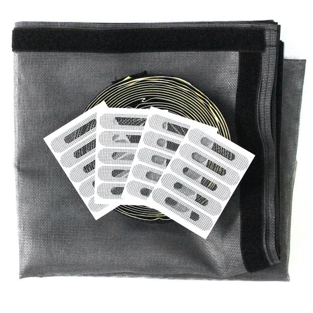 쾌청 촘촘방충망 회색 + 검정벨크로 + 물구멍방충망 20p, 1세트