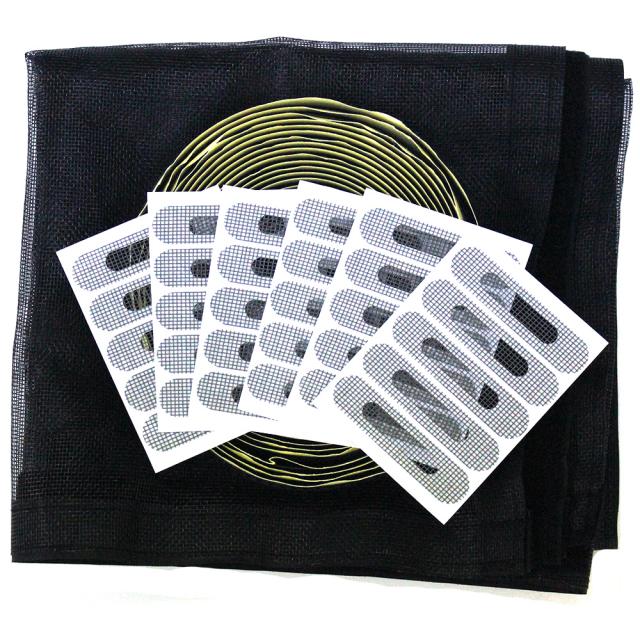 쾌청 벨크로 일반방충망 검정 + 검정벨크로 + 물구멍방충망 30p, 1세트