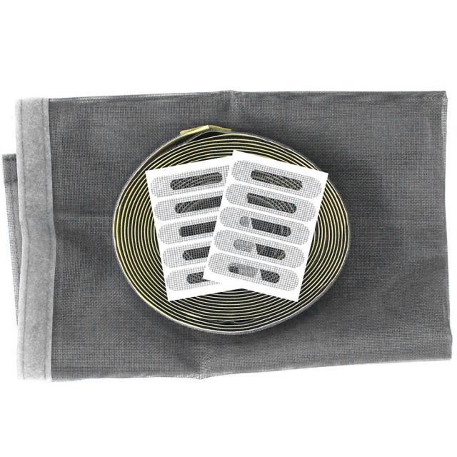 쾌청 벨크로 촘촘방충망 회색 + 회색벨크로 + 물구멍방충망 10p, 1세트