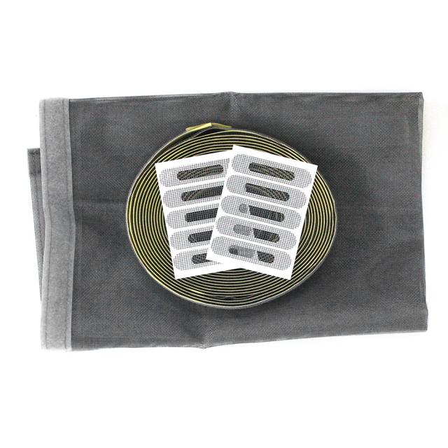 쾌청 촘촘방충망 회색 + 회색벨크로 + 물구멍방충망 10p, 1세트