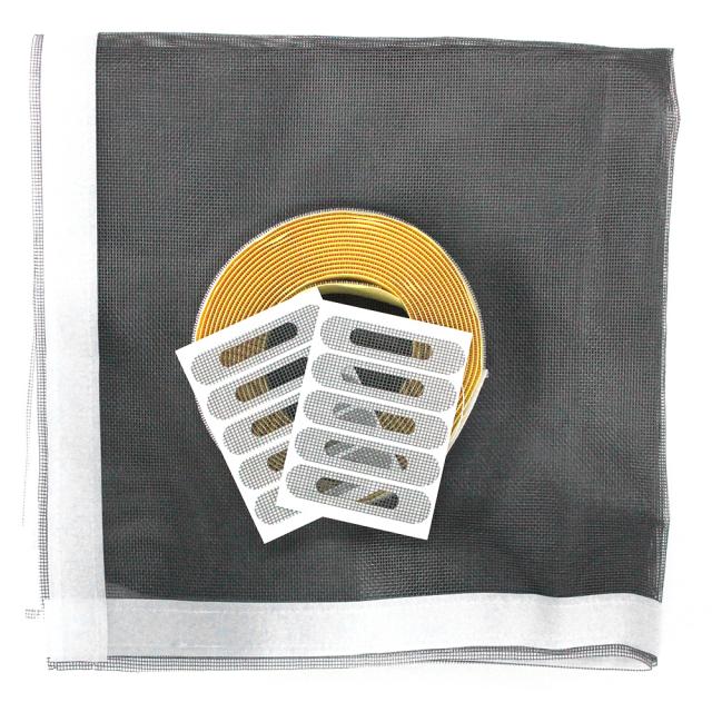 쾌청 흰색벨크로 촘촘 방충망 회색 + 물구멍방충망 10p, 1세트