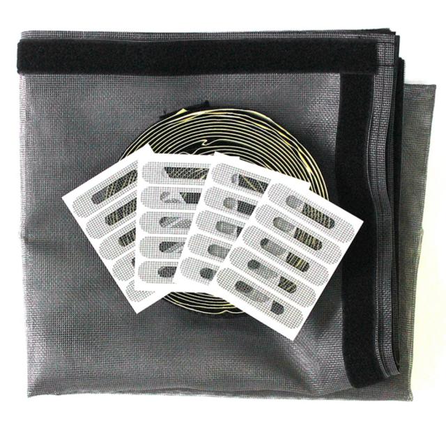 쾌청 검정벨크로 촘촘 방충망 회색 + 물구멍방충망 20p, 1세트