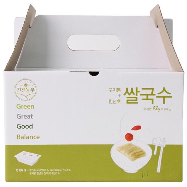 건전농부 꾸지뽕 천년초 쌀국수, 92g, 6개입