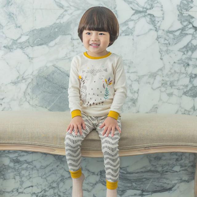 보보 남아용 무형광 30수 부엉부엉 내의 상하의세트