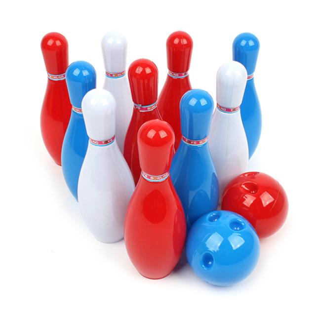 오즈토이 또래 볼링핀 M 10p 랜덤 발송 + 볼링공 S 2p 완구, 혼합 색상