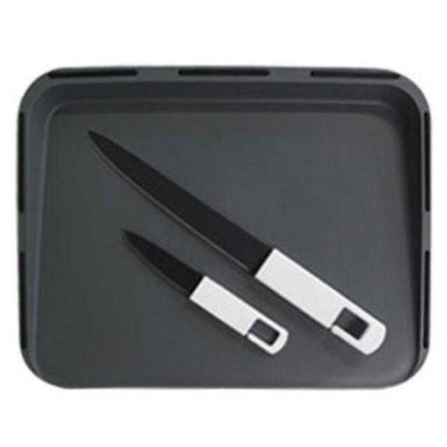 프로방스코리아 푸코 멀티 도마세트 그레이, 1세트, 도마 + 나이프 소 + 나이프 대