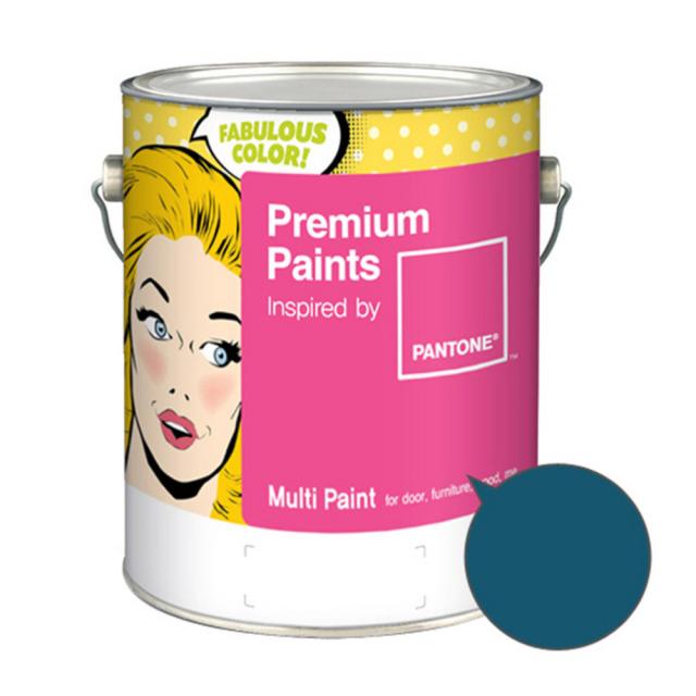 노루페인트 팬톤멀티 에그쉘광 스트롱 그린 계열 페인트 4L, 잉크블루(19-4234)